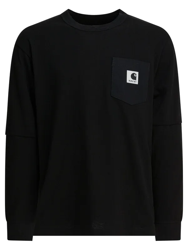 Sacai X Carhartt Wip T-Shirts Black