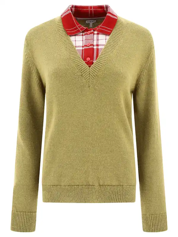 Trompe L Knitwear Green - Loewe