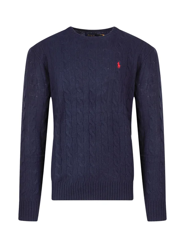 Wool And Cashmere Sweater With Embroidered Logo - Polo Ralph Lauren