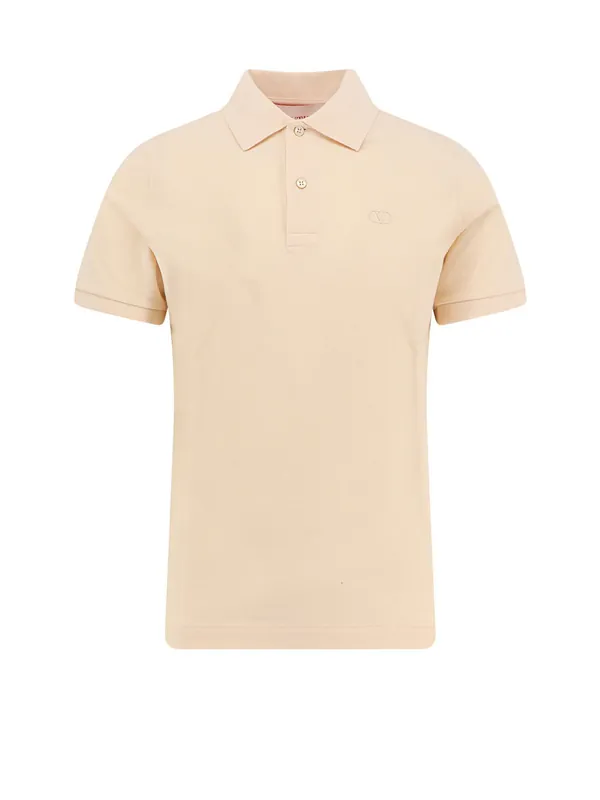 Cotton Piquet Polo Shirt With Vlogo Embroidery - Valentino Garavani