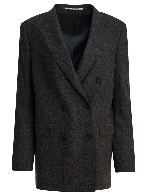 Double-Breasted Blazer Jackets And Coats Grey
