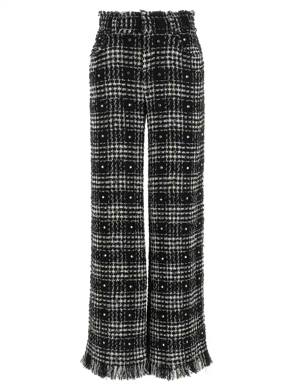 Prince Of Wales Pants White/Black - Giuseppe Di Morabito