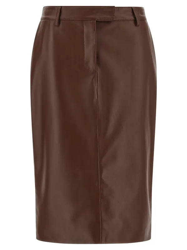 Leather Skirt Skirts Brown - Giuseppe Di Morabito
