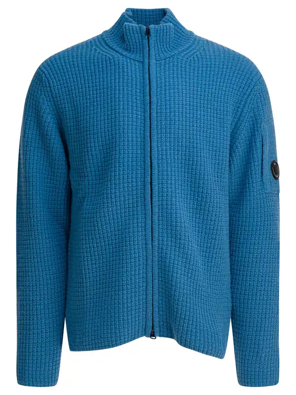 Grs Lambswool Sweater Knitwear Blue - C.P. Company