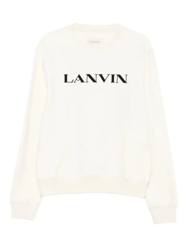 Cotton Sweatshirt With Embroidered Logo - Lanvin