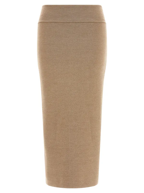 La Jupe Maille Doppio Skirts Beige - Jacquemus
