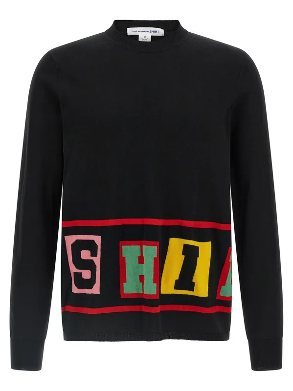 Intarsia Sweater Sweaters And Cardigans Black - Comme Des Garçon