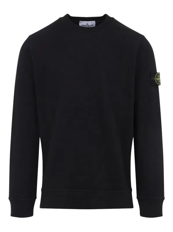 Logo Cotton Crewneck Sweatshirt - Stone Island