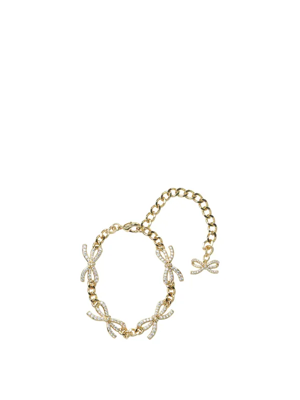 Crystal Bow Bracelet Jewels Gold - Self-Portrait