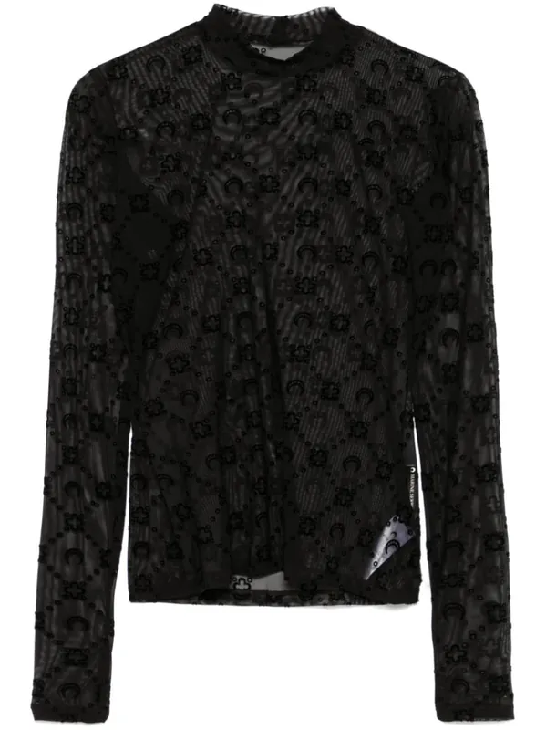Monogram High-Neck Top