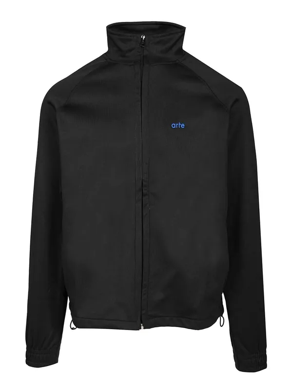 Nylon Tracksuit Jacket Sweatshirts Black - Arte