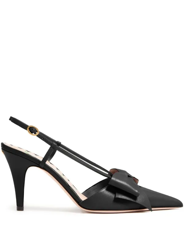 Bowow Leather Slingback Pumps - Valentino Garavani