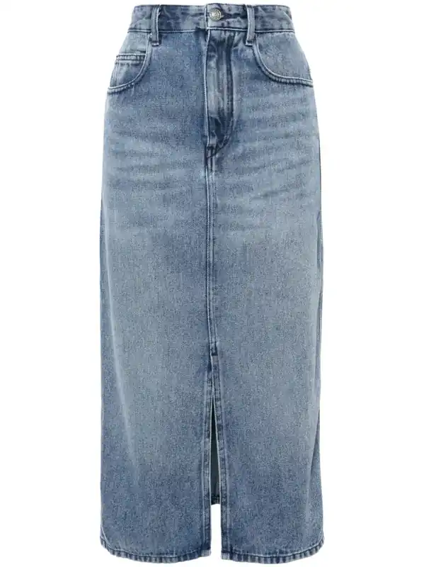 Tilauria Denim Skirt With Faded Effect - Isabel Marant