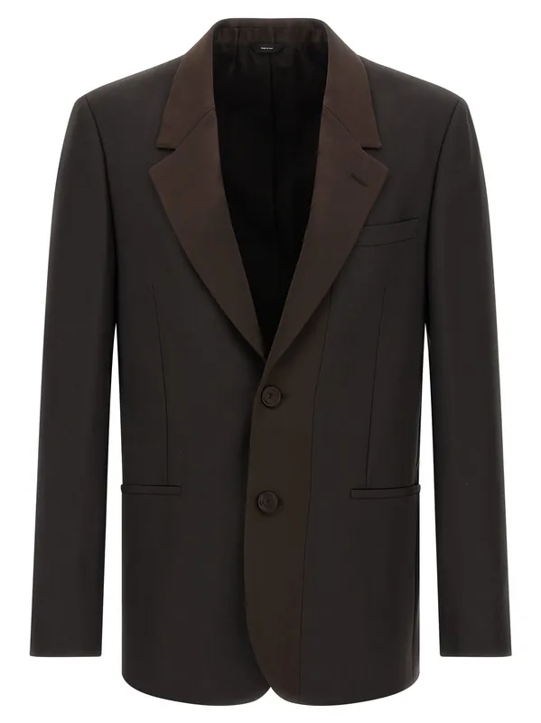 Crepe Wool Blazer Brown - Fendi