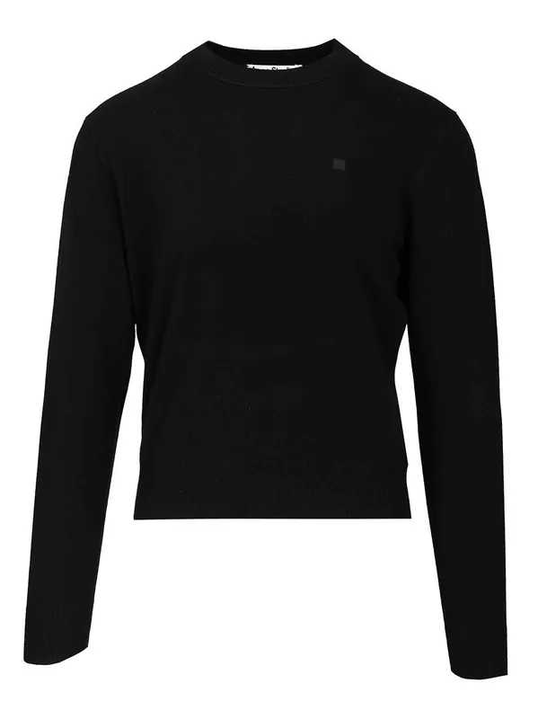 Crew Neck Sweater Knitwear Black - Acne Studios