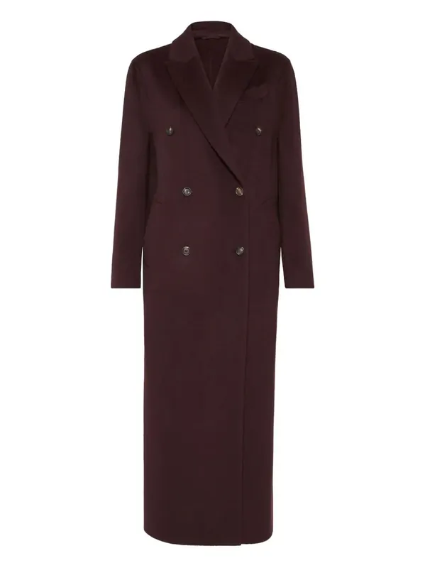 Hand-Crafted Coat In Cashmere Double Beaver Cloth With Monili