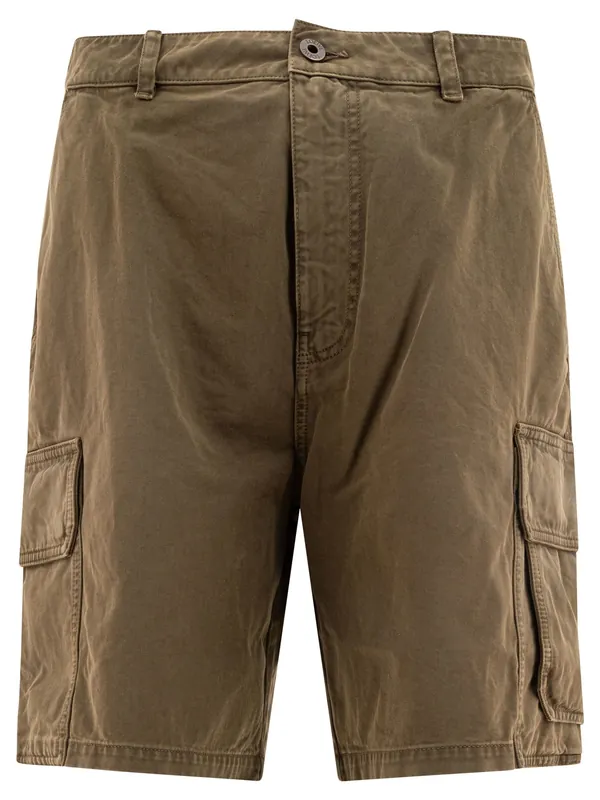 Cotton Cargo Shorts Green - Loewe