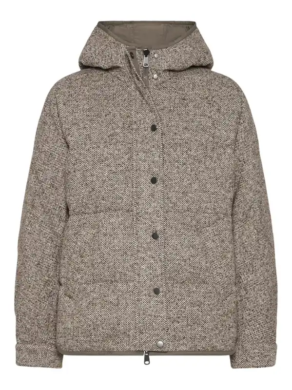 Chevron-Pattern Down Jacket