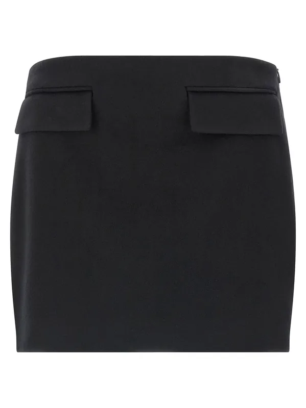 Cashmere Wool Skirt Skirts Black - Ferragamo