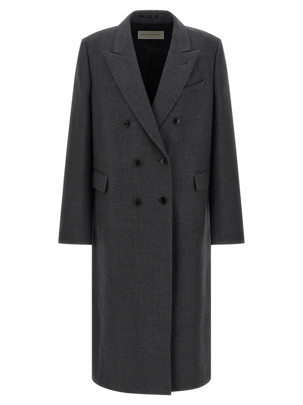 Double-Breasted Coat Coats And Trench Coats Gray