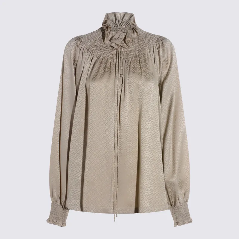 Shirts Taupe Beige Ip Patt - Burberry