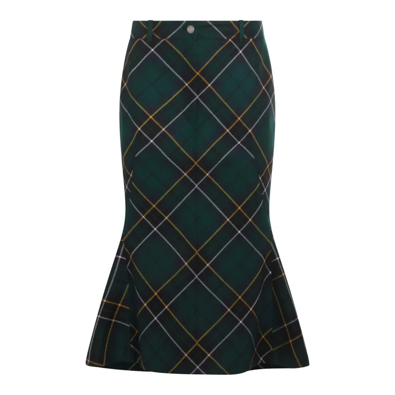 Skirts Navy/Green/Yellow - Alexander McQueen