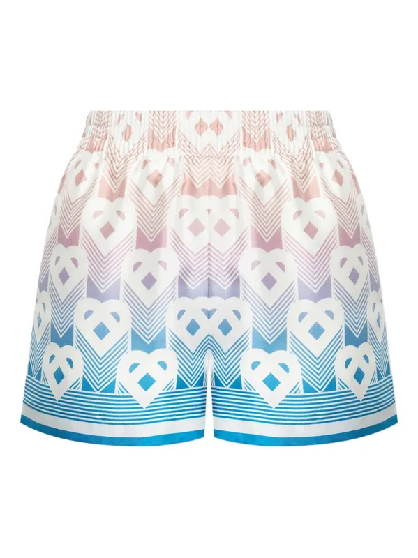 Monogram Print Shorts - Casablanca