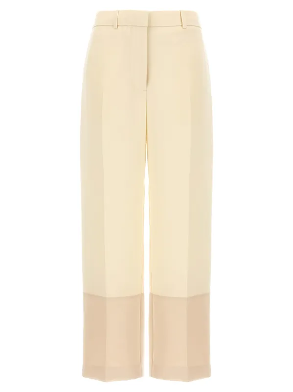 Cropped Pants White - Tory Burch