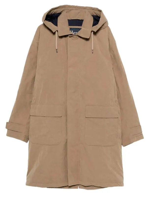 Padded Long Parka With Hood - Herno