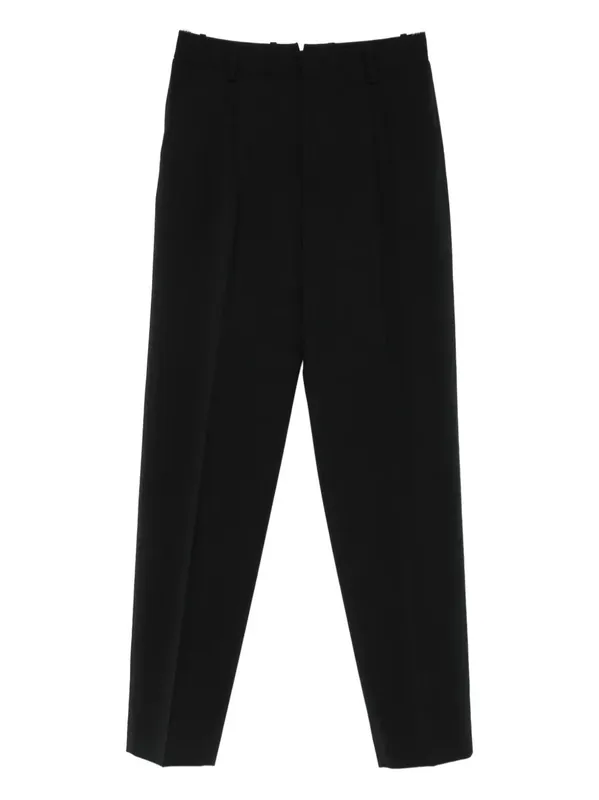 Beverly Pleated Wool Trousers - Cellar Door