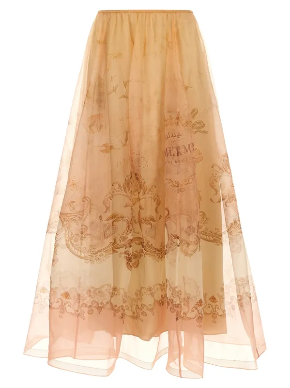 Hypnotic Organza Maxi Skirts Beige - Zimmermann