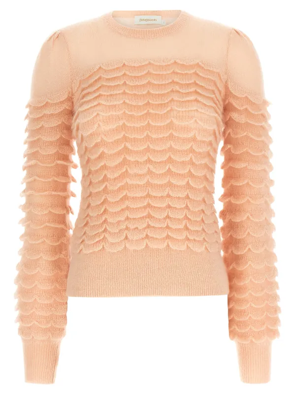 Hypnotic Scallop Sweaters And Cardigans Pink - Zimmermann