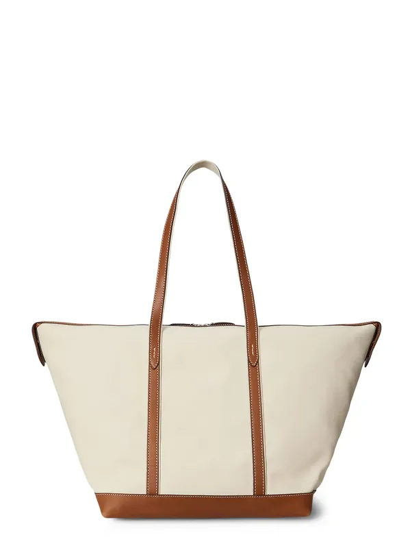 Canvas Travel Bag With Leather Profiles - Polo Ralph Lauren