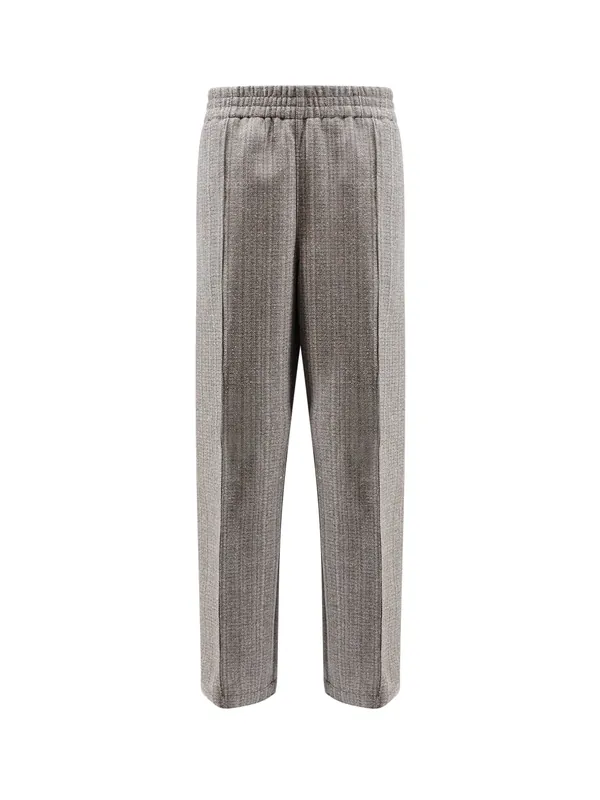 Virgin Wool Blend Trousers - Ami Paris