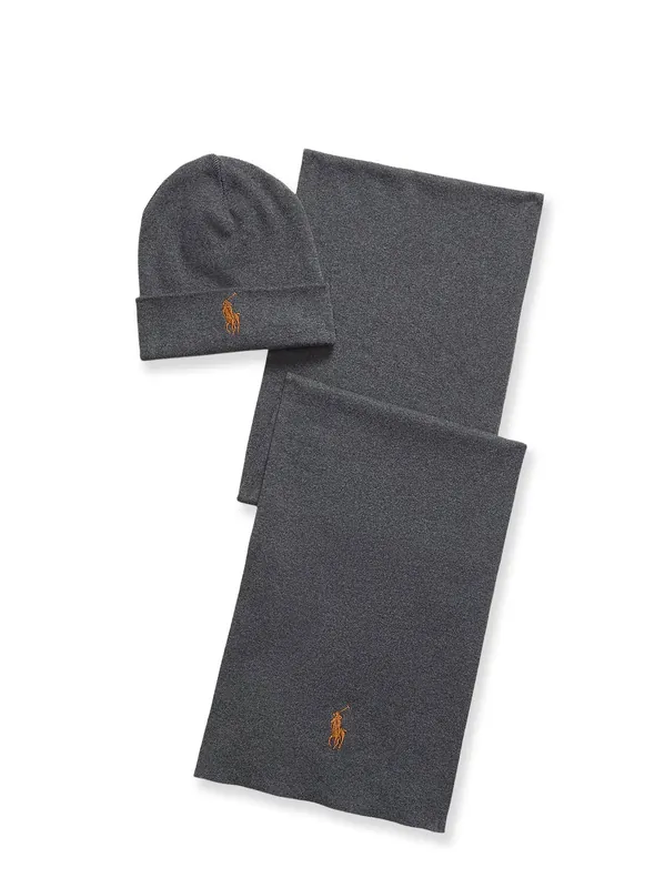 Cotton Hat And Scarf Set - Polo Ralph Lauren