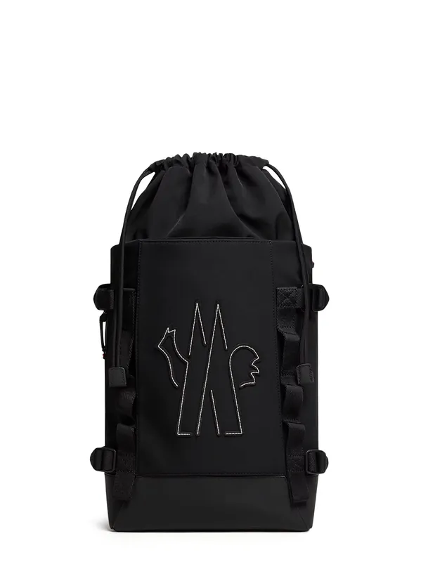 Nylon Backpack With Logo Patch - Moncler Grenoble