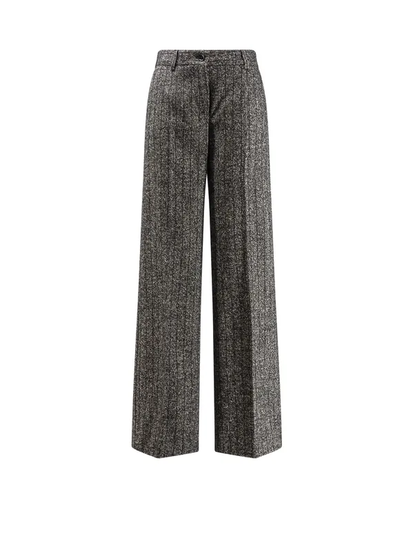 Striped Wool Blend Trousers - Dolce & Gabbana