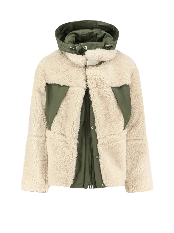 Eco Shearling And Nylon Jacket - Sacai