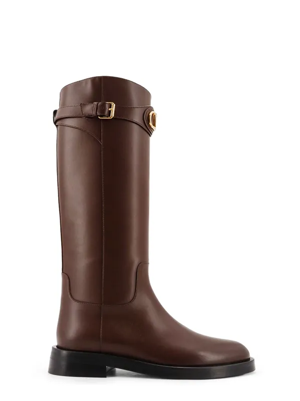 Vlogo Signature Leather Boots - Valentino Garavani