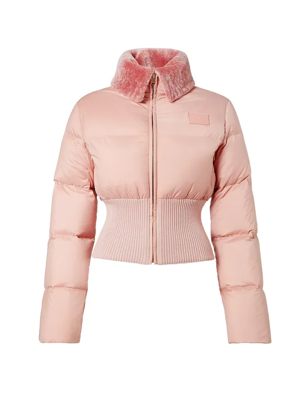 Technical Fabric And Shearling Down Jacket - Fendi