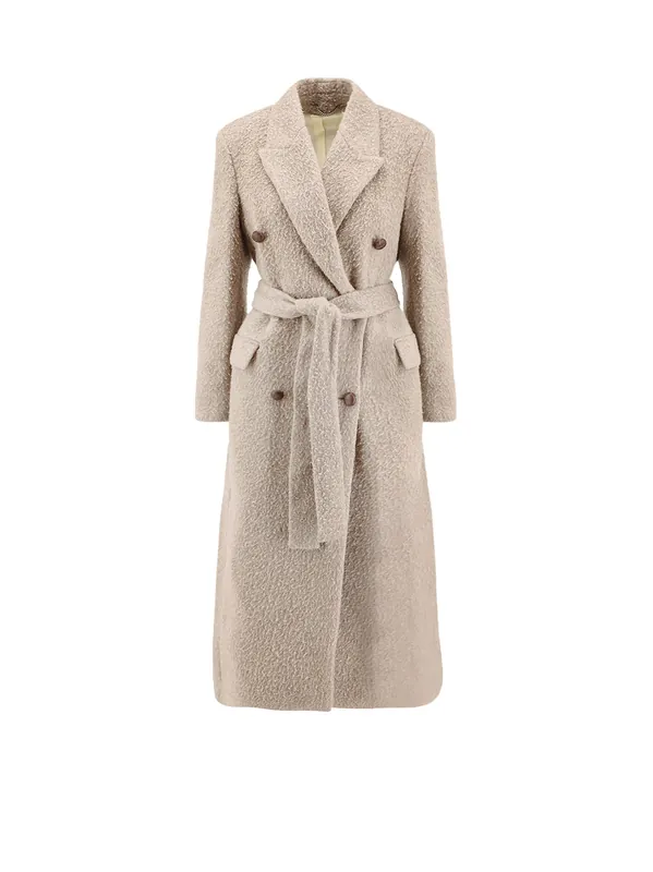 Wrinkled Virgin Wool Blend Coat - Golden Goose