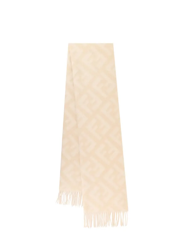 Cashmere Scarf With Ff Motif - Fendi