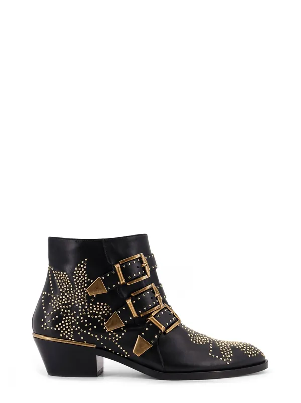Susan Leather Boots With Metal Details - Chloé