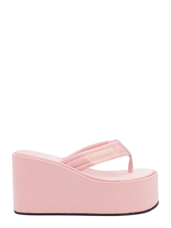 Satin Sandals With Logo Patch On The Side - Coperni