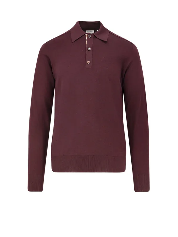 Marcus Ls Ct Wool Polo Shirt - Burberry
