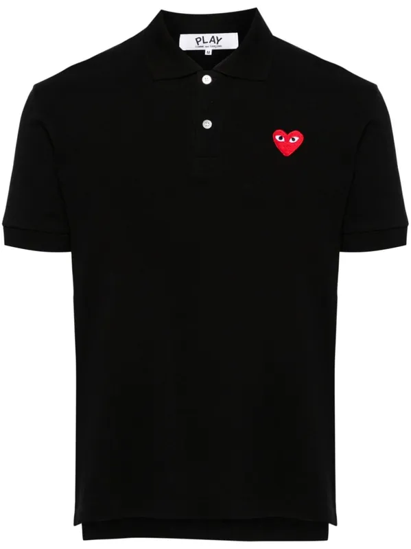 Red Heart Cotton Plo Shirt - Comme Des Garçon