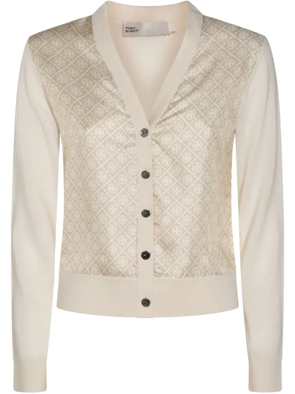 Printed Silk Cardigan - Tory Burch