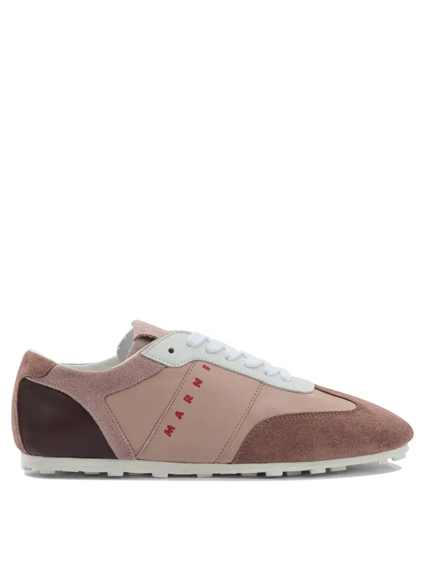 Leather Sneaker With Logo Sneakers & Slip-On Pink