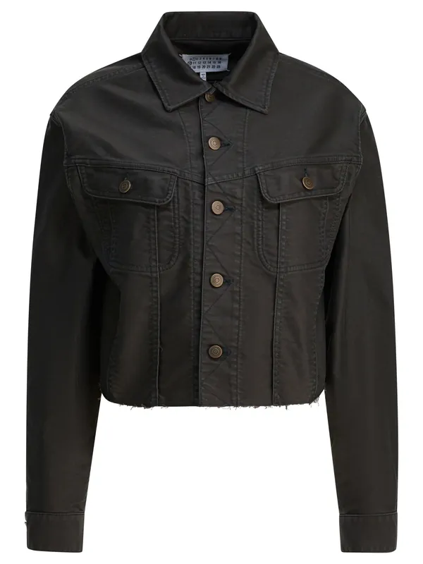 Denim Jacket Jackets And Coats Black - Maison Margiela