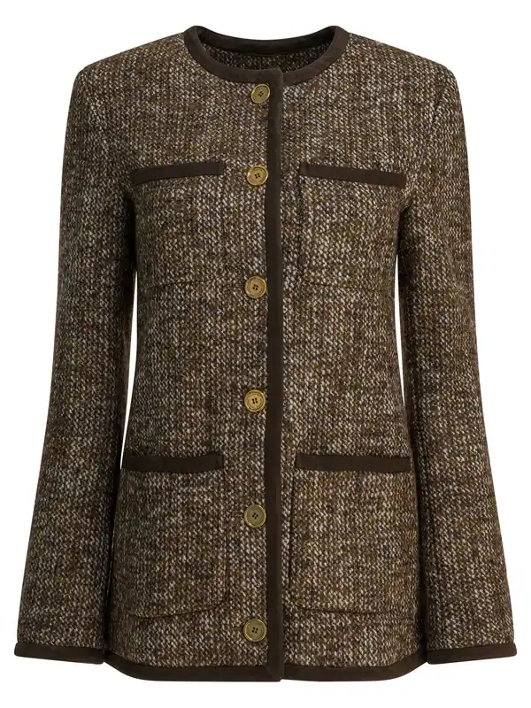 Wool Blend Jacket Jackets And Coats Brown - Golden Goose